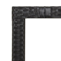 Walplus Garden Table With Wooden Top Black Poly Rattan&solid Wood Acacia - thumbnail 5
