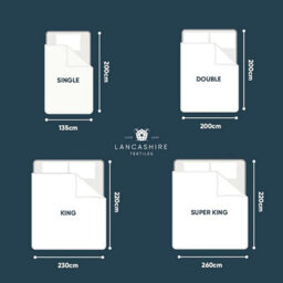 Lancashire Textiles Double Size Duvet 200 X 200 Cm  Microfibre Filling Duvets 13.5 Tog Winter Duvet - thumbnail 3