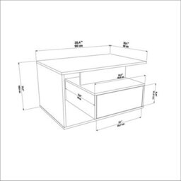 Decorotika Mana Modern Coffee Table Walnut - thumbnail 8