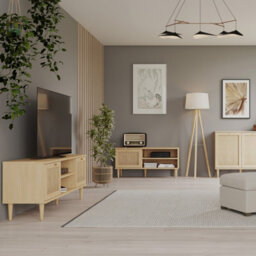 Furniture To Go Calasetta 2 Door 1 Shelf Tv Unit In Rattan - thumbnail 8