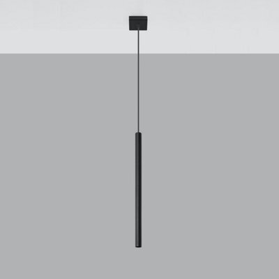 Sollux Lighting Pastelo Steel Black 1 Light Classic Pendant Ceiling Light - image 1