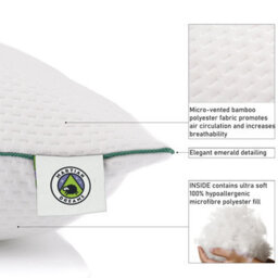 Martian Made Martian Dreams Velistra™ - Ultra Soft Microfibre Hotel Pillows 2 Pack - Standard Size (50X75Cm) - thumbnail 6