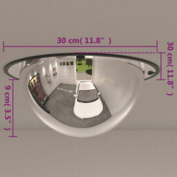 Berkfield Durable Full Domed Traffic Mirror Diameter 30 Cm Acrylic - thumbnail 8