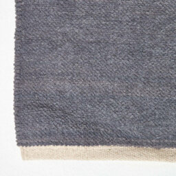 Homescapes Dark Grey 100% Cotton Plain Chenille Rug With Natural Trim, 45 X 70 Cm - thumbnail 3