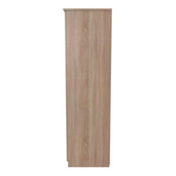 Hampshire 3 Drawer Combi Wardrobe With Mirror In Bardolino Oak (Ready Assembled) - thumbnail 2