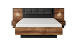 Arte Milton Contemporary Ottoman Bed Frame Eu King Size Chestnut Wood Effect & Anthracite (L)2100mm (H)1020mm (W)1670mm - thumbnail 4