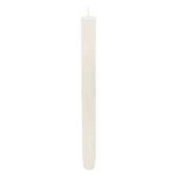 Spaas Pack Of 12 Rustic Unscented Dinner Candles 25Cm - White - thumbnail 2