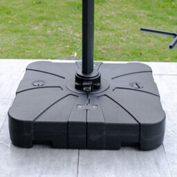 Living And Home Hdpe Square Plastic Outdoor Umbrella Stand Garden Patio Parasol Base Fillable 100Kg 100L