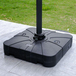 Living And Home Hdpe Square Plastic Outdoor Umbrella Stand Garden Patio Parasol Base Fillable 100Kg 100L - thumbnail 2