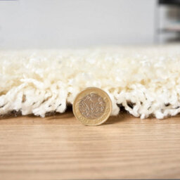 "Bravich Cream Thick Shaggy Rug - California - 80X150Cm (2'8""x5')" - thumbnail 5