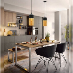 Long Life Lamps Company Retro Amber Glass Pendant Hanging Ceiling Light Shade Cylinder Nordic Lamp Holder H3001 - thumbnail 8
