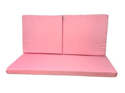 Crescent 3 Piece Replacement Set Pink Seat Pads Cushion Waterproof Rattan Furniture Cushions Durable Patio Garden Sofa Seat Pads - thumbnail 2