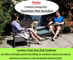 Crescent 3 Piece Replacement Set Pink Seat Pads Cushion Waterproof Rattan Furniture Cushions Durable Patio Garden Sofa Seat Pads - thumbnail 5