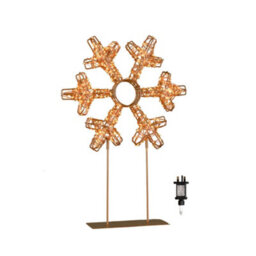 Samuel Alexander 45Cm Light Up Rose Gold Christmas Snowflake On Metal Stand With Twinkling Warm White Leds - thumbnail 9