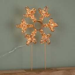 Samuel Alexander 45Cm Light Up Rose Gold Christmas Snowflake On Metal Stand With Twinkling Warm White Leds - thumbnail 8