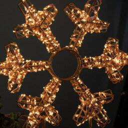 Samuel Alexander 45Cm Light Up Rose Gold Christmas Snowflake On Metal Stand With Twinkling Warm White Leds - thumbnail 5
