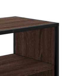 Berkfield Tv Cabinet Brown Oak 80X31X39.5 Cm Engineered Wood And Metal - thumbnail 7