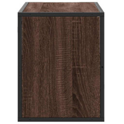 Berkfield Tv Cabinet Brown Oak 80X31X39.5 Cm Engineered Wood And Metal - thumbnail 5