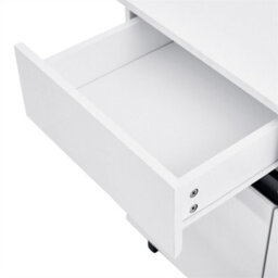 Abrihome Highboard Storage Cabinet With 4 Drawers & 4 Doors, Adjustable Shelf Sideboard For Living Room & Kitchen, White - thumbnail 8