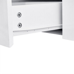 Abrihome Highboard Storage Cabinet With 4 Drawers & 4 Doors, Adjustable Shelf Sideboard For Living Room & Kitchen, White - thumbnail 7