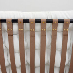 Home Detail Marbella Black Rocking Chair, Ivory Cushions - thumbnail 7