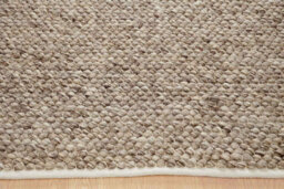 Handmade Luxurious Plain Easy To Clean Textured Taupe Wool Rug For Living Room & Bedroom-200Cm X 290Cm - thumbnail 2