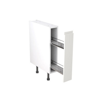 Kitchen Kit Base Unit With Pull Out Storage 150mm W/ J-Pull Cabinet Door - Super Gloss White - image 1