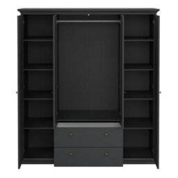 Furniture To Go Paris 4 Door Wardrobe With 2 Drawers In Matt Grey - thumbnail 6