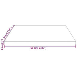 Berkfield Table Top 60X60X2.5 Cm Solid Wood Pine Square - thumbnail 7