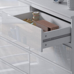 Fwstyle 8 Drawer White Chest Of Drawers Gloss Fronts - thumbnail 4
