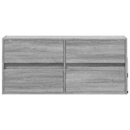 Berkfield Tv Wall Cabinet With Led Lights Grey Sonoma 100X31X45 Cm - thumbnail 6