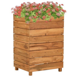 Berkfield Durable Raised Bed 50X40X72 Cm Recycled Teak And Steel - thumbnail 2