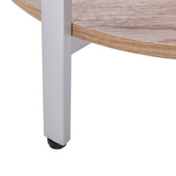 Beliani Side Table Lovell Tempered Glass Silver - thumbnail 5