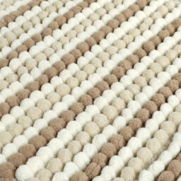 Allure Bath Fashions Striped Chunky Bobble Pedestal Toilet Mat - Natural - thumbnail 3