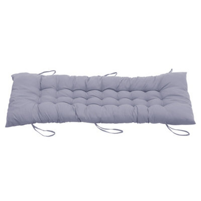 Living And Home Grey Bench Swing Chair Seat Pad Cushion Indoor Outdoor Padded W 40 Cm X L 110 Cm Soft Comfortable