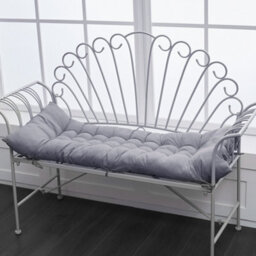 Living And Home Grey Bench Swing Chair Seat Pad Cushion Indoor Outdoor Padded W 40 Cm X L 110 Cm Soft Comfortable - thumbnail 4