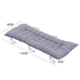 Living And Home Grey Bench Swing Chair Seat Pad Cushion Indoor Outdoor Padded W 40 Cm X L 110 Cm Soft Comfortable - thumbnail 9
