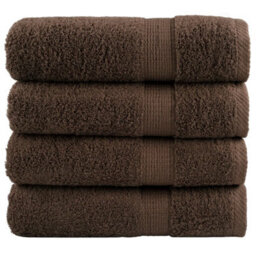 Berkfield Premium Bath Towels Solund 4Pcs Brown 100X150Cm 600Gsm