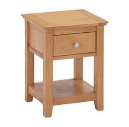 Hallowood Furniture Hereford Oak Small Lamp Table With Drawer - thumbnail 8