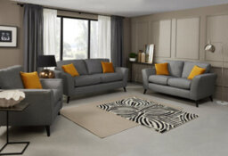 Modern Home Caxton 3+2 Seater Sofa Set With Armchair Charcoal