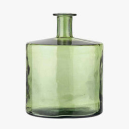 Pacific Lifestyle Forest Green Recycled Glass Bottle Vase - thumbnail 2