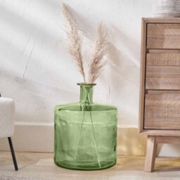 Pacific Lifestyle Forest Green Recycled Glass Bottle Vase - thumbnail 1