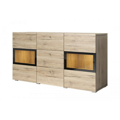 Arte Baros 26 Sideboard Cabinet In Oak San Remo - W1320mm X H700mm X D390mm - image 1