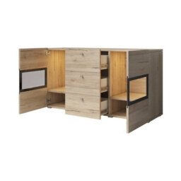 Arte Baros 26 Sideboard Cabinet In Oak San Remo - W1320mm X H700mm X D390mm - thumbnail 2