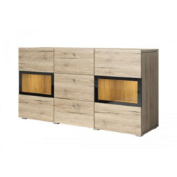 Arte Baros 26 Sideboard Cabinet In Oak San Remo - W1320mm X H700mm X D390mm - thumbnail 1