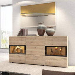 Arte Baros 26 Sideboard Cabinet In Oak San Remo - W1320mm X H700mm X D390mm - thumbnail 3