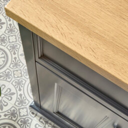 Homestylestore Black Grey And Oak 1210mm Bathroom Vanity Unit And Brushed Copper T Bar Handles - thumbnail 2