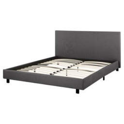 Beliani Bed Fabric Albi 160 X 200 Cm (Eu King Size) Grey - thumbnail 7