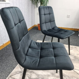 Dining Chairs Set Of 2 Black Tufted Chairs Velvet Chairs Seats Kosy Koala - thumbnail 3