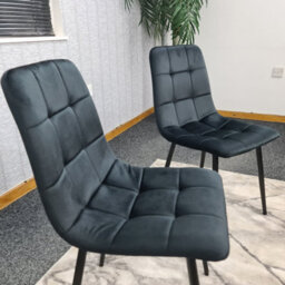 Dining Chairs Set Of 2 Black Tufted Chairs Velvet Chairs Seats Kosy Koala - thumbnail 6
